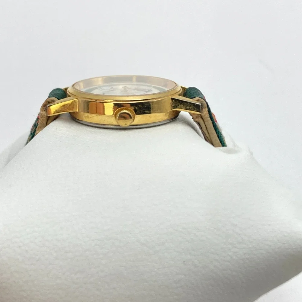 Vintage Giordano Women's Watch Golf Gold Tone Rotating Ball New Battery SMALL 7